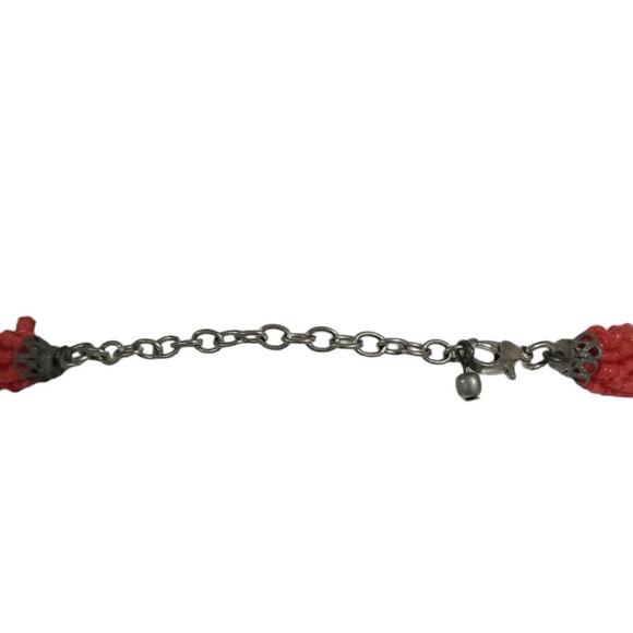 Orange Seed Bead Multistrand Necklace Costume Jewelry Fall Halloween Party - Picture 8 of 14